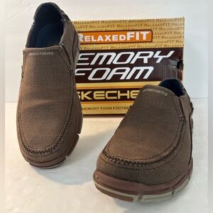 SKECHERS Brown Memory Foam Loafers Size 7.5